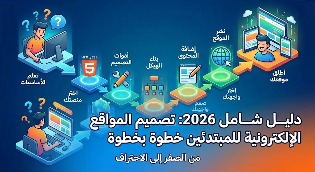 دليل شامل 22026 عن تصميم المواقع الإلكترونية للمبتدئين خطوة بخطوة