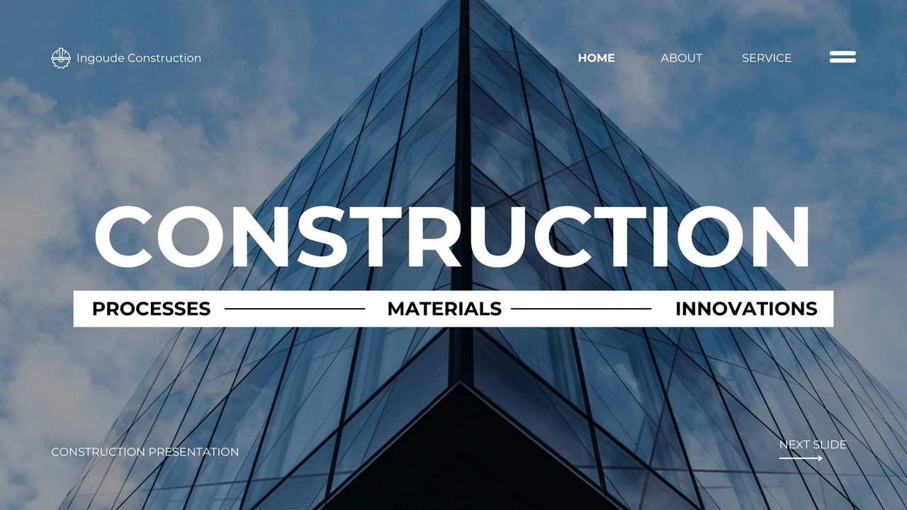 قالب Construction Hub