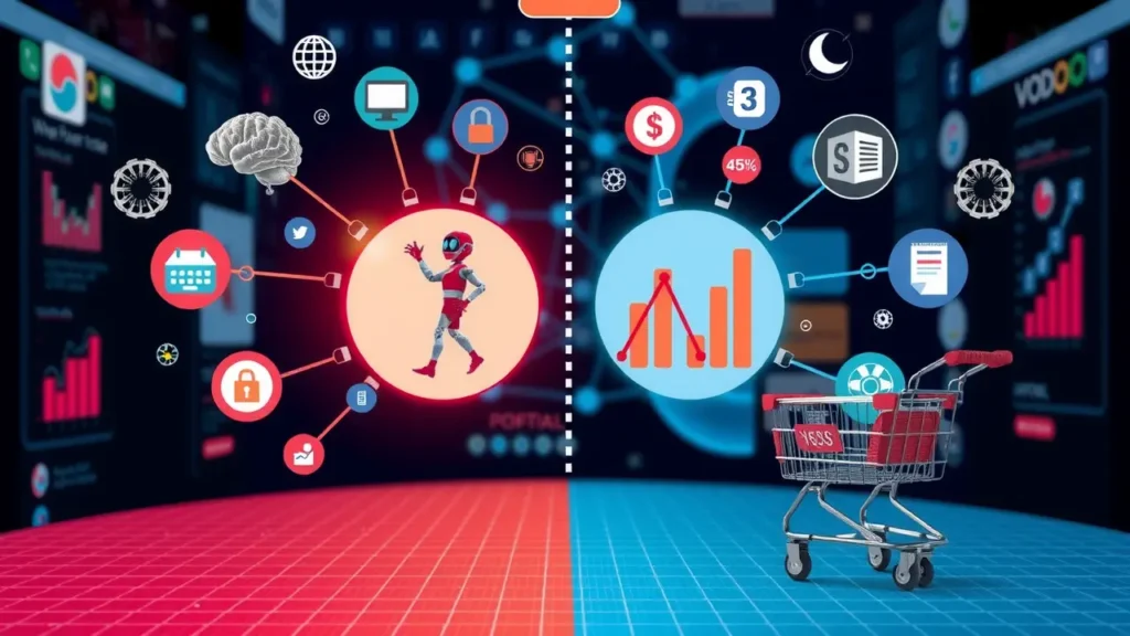 "مقارنة بين الذكاء الاصطناعي والأنظمة التقليدية في المتاجر الإلكترونية"