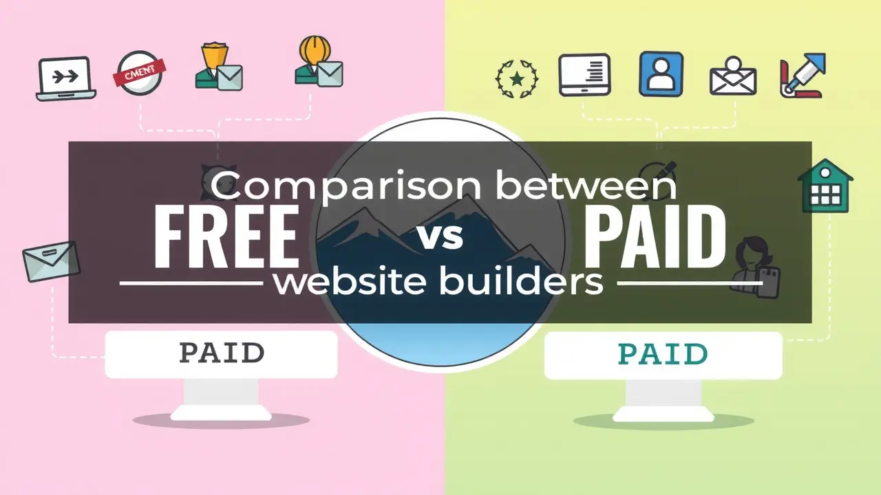 طريقة تصميم موقع الكتروني بدون برمجة وبأقل تكلفة مقارنة بين منشئي المواقع المجانية والمدفوعة