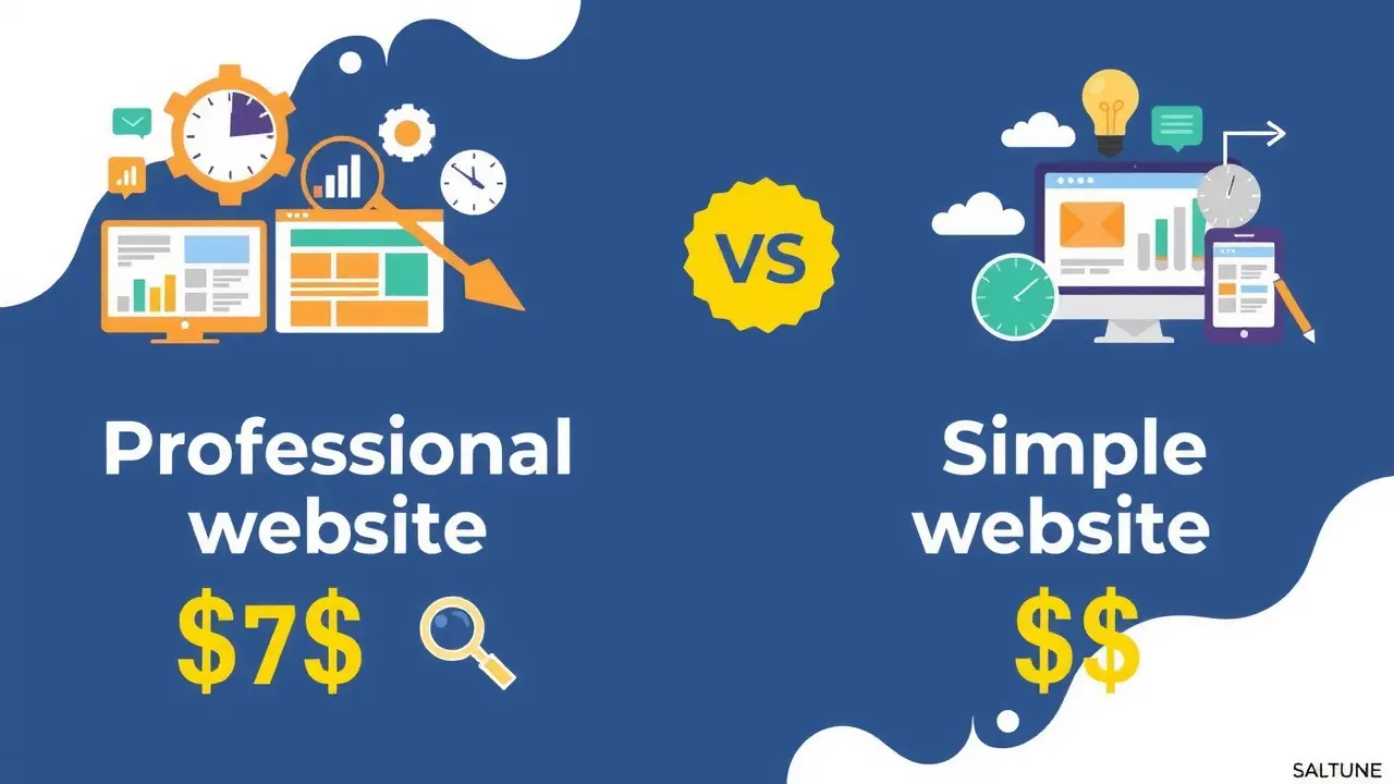 افضل طرق حساب سعر انشاء موقع الكتروني مقارنة تكلفة موقع احترافي وموقع بسيط