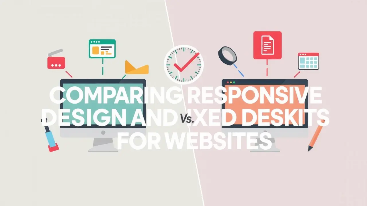 شرح خطوات تصميم موقع الكتروني متكامل للمبتدئين مقارنة بين التصميم المتجاوب والتصميم الثابت للمواقع الإلكترونية