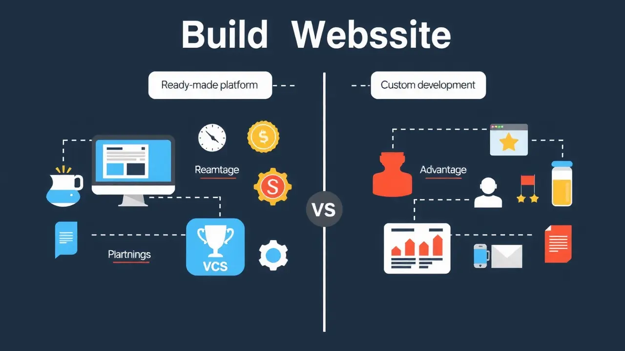 خطوات بناء موقع الكتروني ناجح في 2026 مقارنة بين منصات جاهزة والتطوير المخصص للمواقع