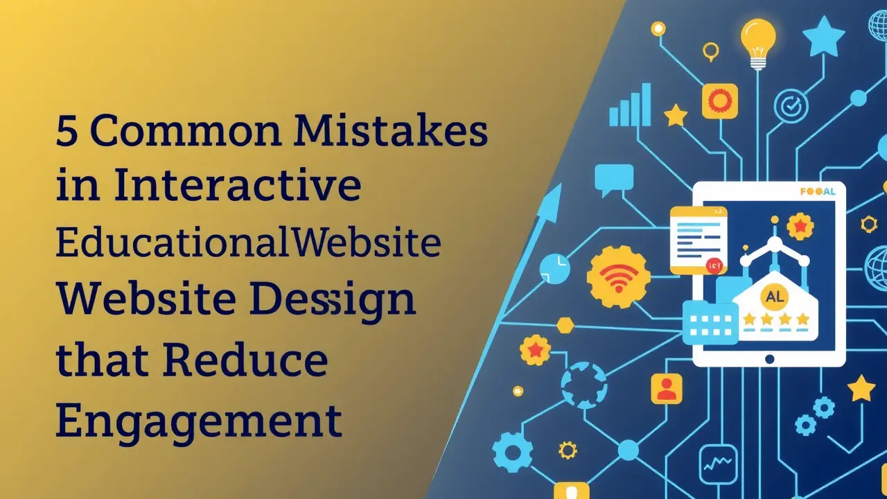 5 أخطاء شائعة في تصميم موقع تعليمي تفاعلي تقلل التفاعل