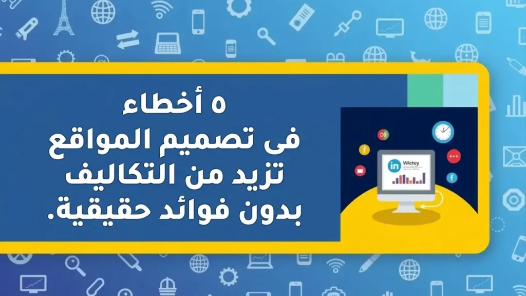 5 أخطاء ترفع سعر تصميم موقعك بدون فائدة حقيقية
