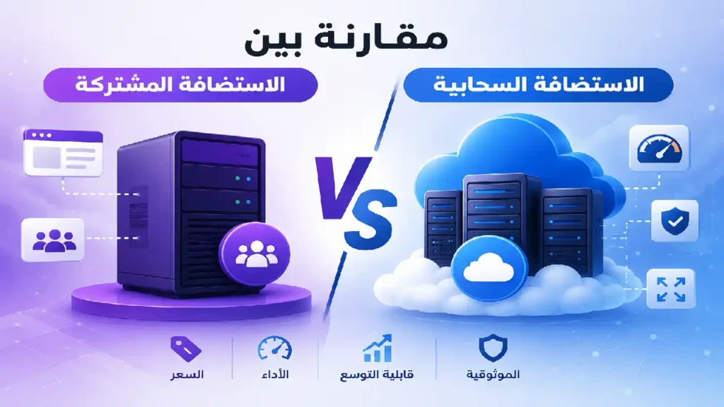 مقارنة بين الاستضافة المشتركة والاستضافة السحابية